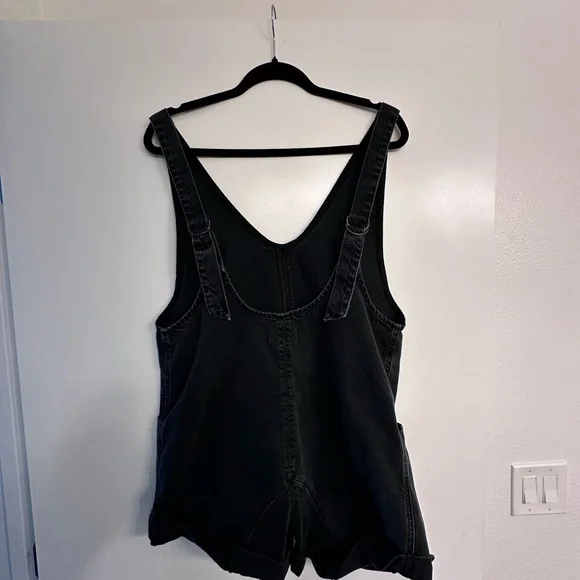 Free People Black Denim Women's Overalls - Picture 4 of 5